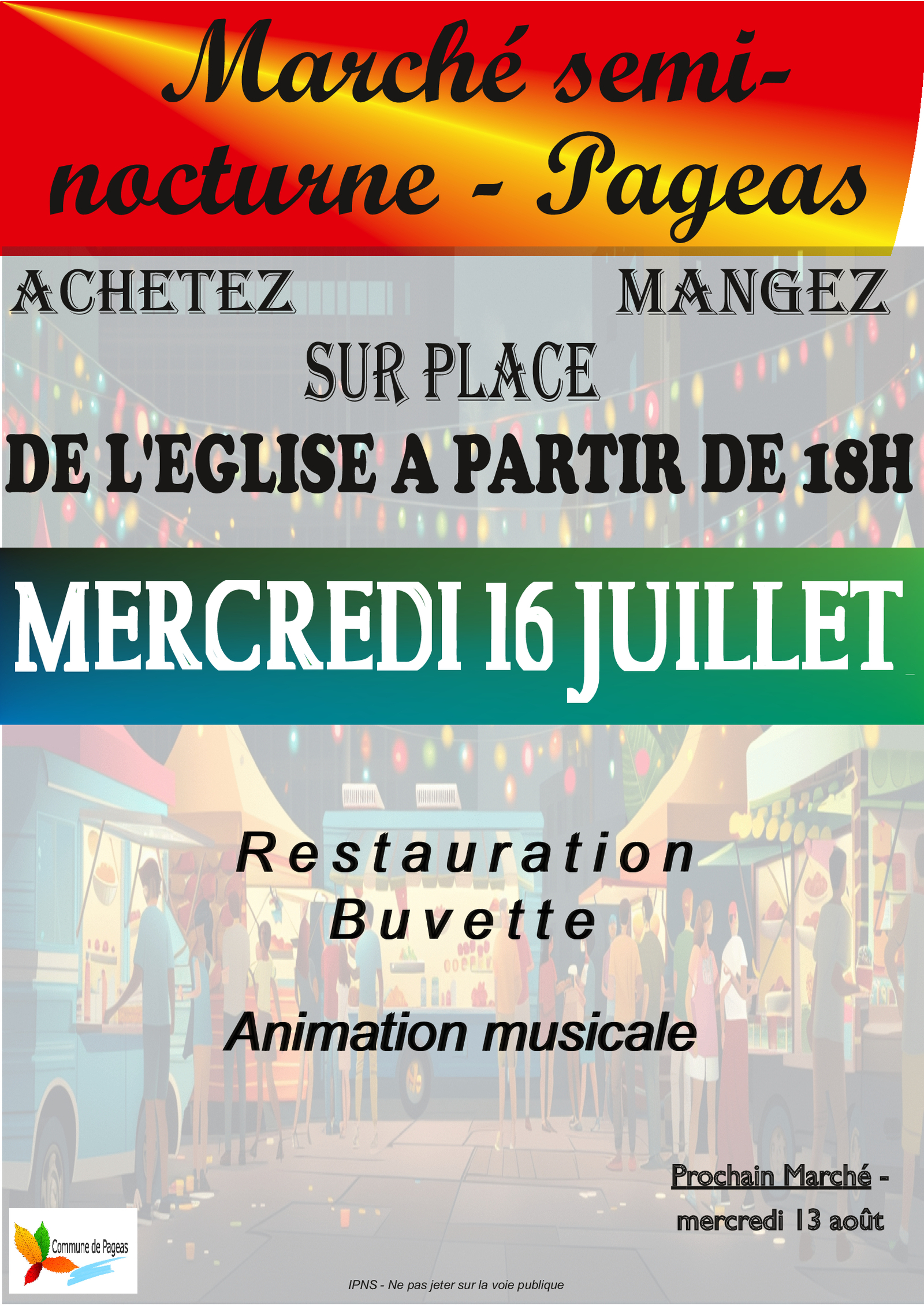 Marché semi-nocturne mercredi 16 juillet