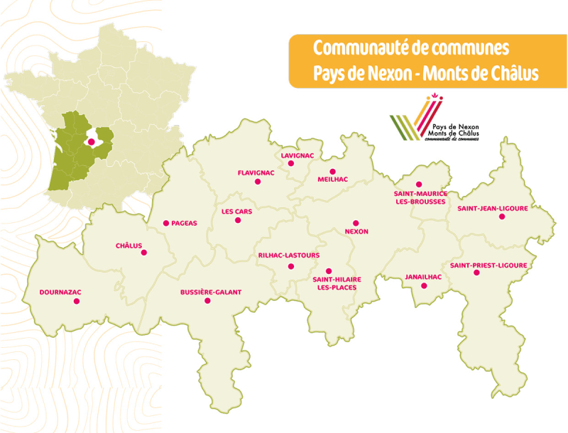 Carte de la communauté de communes
