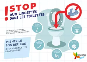 Stop aux lingettes dans les toilettes!